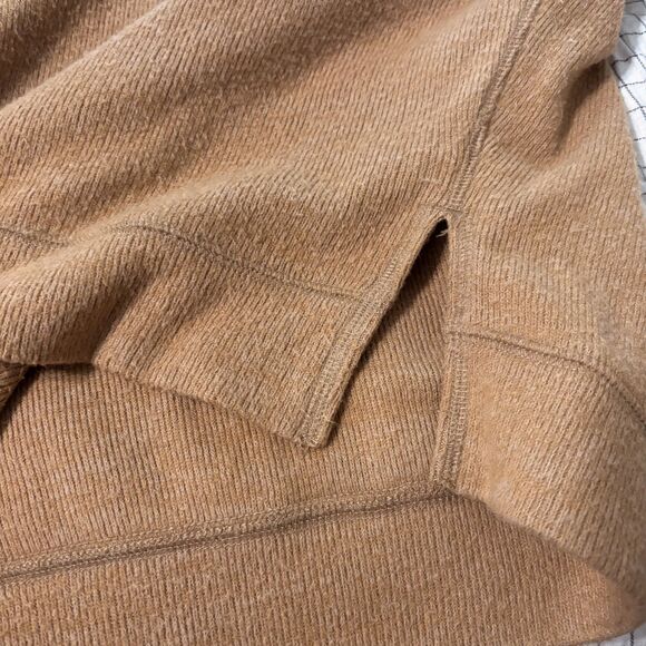 Abercrombie & Fitch Brown ribbed hooded sweater XS oversized Cozycore Loungewear - Picture 7 of 14